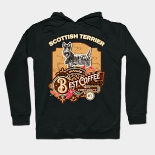 Scottish Terrier Best Coffee - Dog Owner Coffee Lover Gifts Hoodie